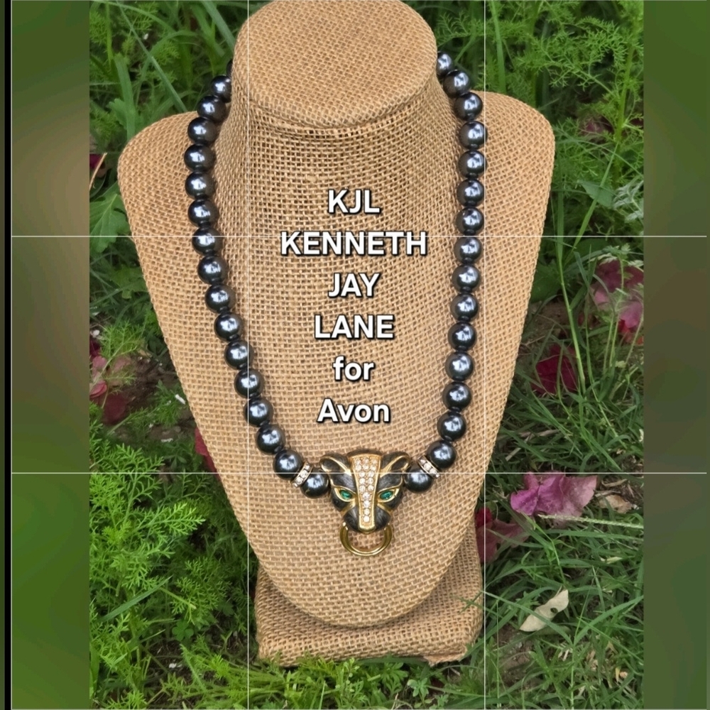 Vtg KJL for Avon Panther Necklace